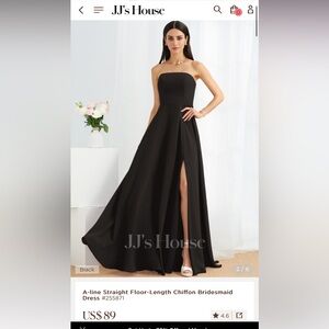 JJ’s House strapless A-line bridesmaid dress